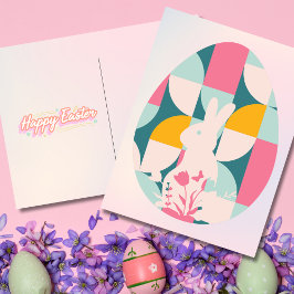 Modernes geometrisches Ostern Feiertagspostkarte