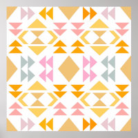 Modernes geometrisches Quiltdesign in Gelb