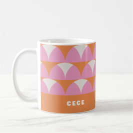Modernes geometrisches Retro-personalisiert Kaffeetasse