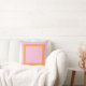 Modernes geometrisches Rosa und orangefarbenes Kis Kissen (Couch)