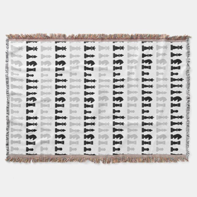 Modernes geometrisches Schachspielmuster Decke (Vorderseite)