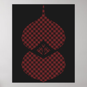 Modernes geometrisches Schwarz aus dem Mittelalter Poster
