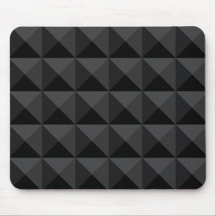 Modernes geometrisches schwarzes Quadrat-Muster Mousepad