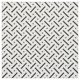 Modernes geometrisches Schwarzweiss-Muster Stoff