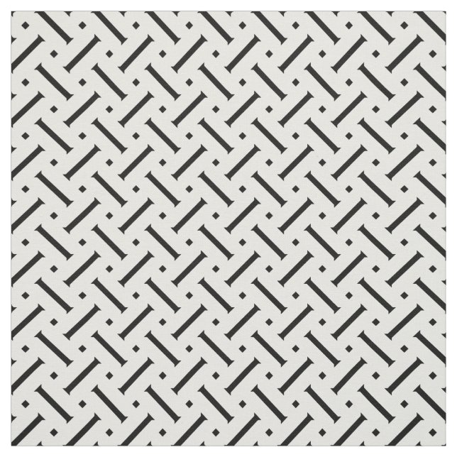 Modernes geometrisches Schwarzweiss-Muster Stoff (Muster)