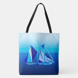 Modernes geometrisches Segelboot / Yacht, Cobalt B