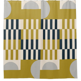 Modernes geometrisches, skandinavisches Retro-Must Duschvorhang