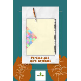 Modernes geometrisches SpiralNotebook mit Individu Notizbuch