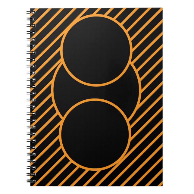 Modernes geometrisches SpiralNotebook Notizblock (Vorderseite)