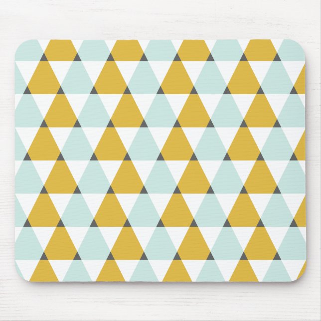 Modernes geometrisches tadelloses gelbes mousepad (Vorne)