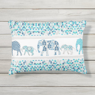 Modernes geometrisches Triangle Beach Glass Muster Kissen Für Draußen