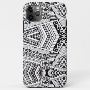Modernes, geometrisches Tribal-Muster aus Schwarz Case-Mate iPhone Hülle