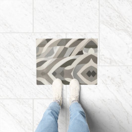Modernes geometrisches Wave Gemustert Fußmatte