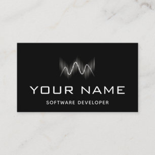 Modernes Geometrisches Wave Software Developer Tec Visitenkarte