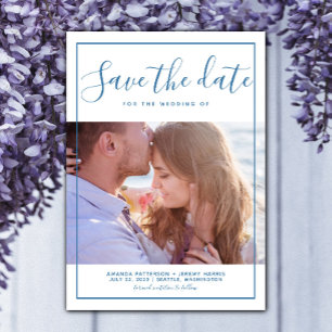 Modernes Gerahmtes Foto Save the Date einladen B