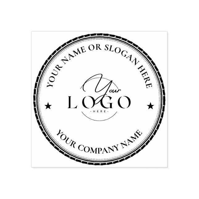MODERNES GESCHÄFT | Custom elegante Business Logo  Gummistempel (Prägung)