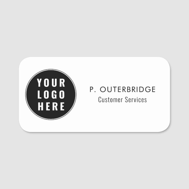 Modernes Geschäft-Logo Corporate Custom Namensschild (Vorderseite)