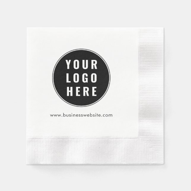 Modernes Geschäft-Logo Mitarbeiter Papier Serviette (Vorderseite)