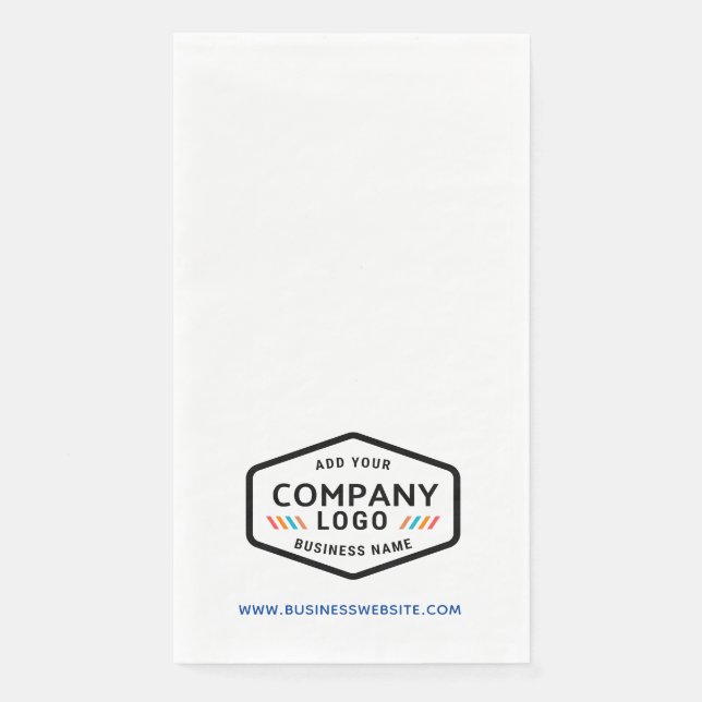 Modernes Geschäft-Logo und benutzerdefinierte Unte Serviette (Vorderseite)