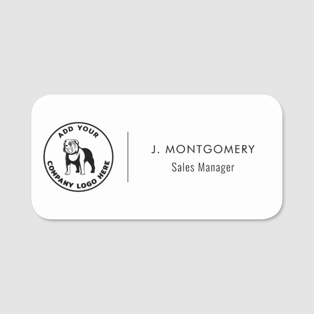 Modernes Geschäft-Logo Vet Tech Mitarbeiter Magnet Namensschild (Vorderseite)