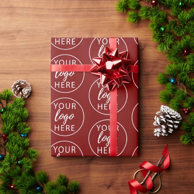 Modernes Geschäft-Logo Weihnachten  Geschenkpapier (Feiertagsgeschenk)