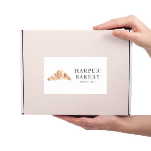 Modernes Geschäft mit Beruflichen Logos für Bäcker Rechteckiger Aufkleber