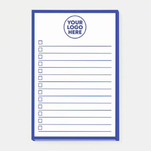 Modernes Geschäftslogo Navy Blau To-Do-Liste Post-it Klebezettel