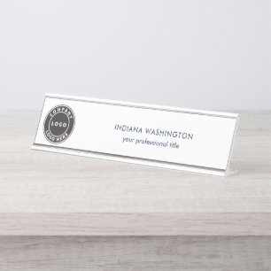 Modernes Geschäftslogo Professionell Schreibtischnamensplakette