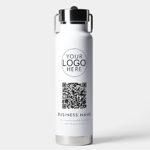 Modernes Geschäftslogo QR-Code Corporate Events Trinkflasche