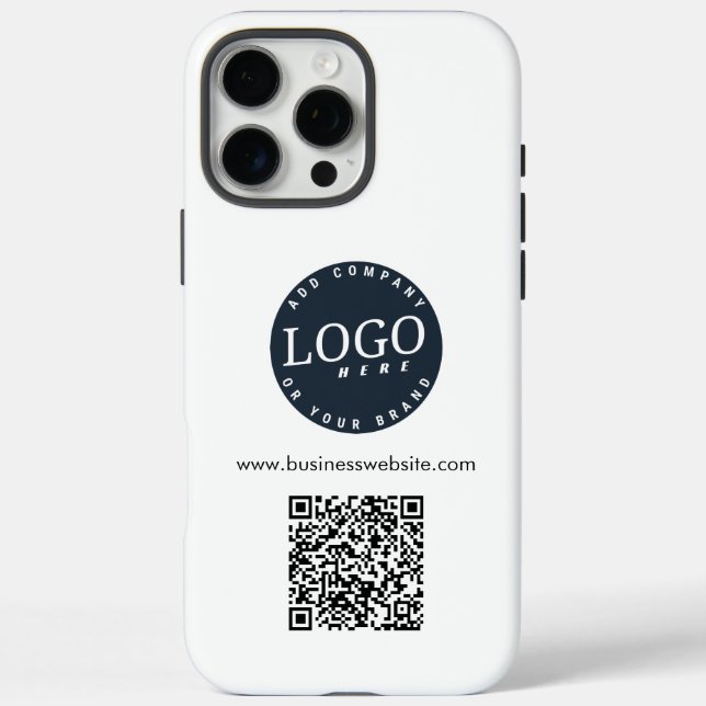 Modernes Geschäftslogo QR-Code Mitarbeiter individ Case-Mate iPhone Hülle (Rückseite)
