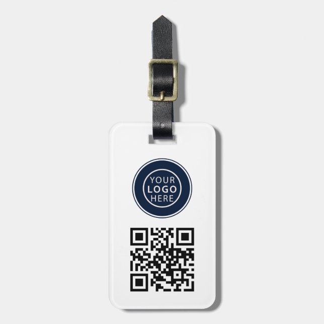 Modernes Geschäftslogo und QR-Code-Promotion Gepäckanhänger (Vorderseite vertikal)