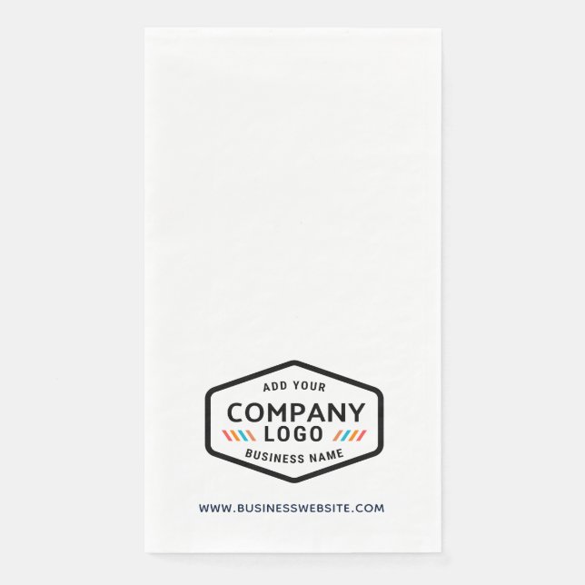 Modernes Geschäftslogo und Unternehmenswebsite ind Serviette (Vorderseite)