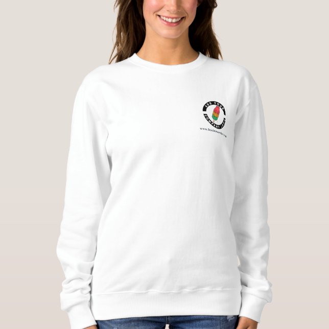 Modernes Geschäftslogo und Website-Mitarbeiter Sweatshirt (Vorderseite)