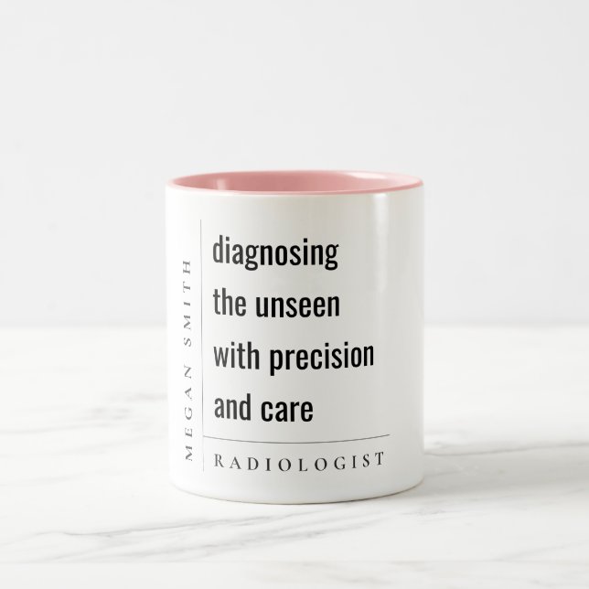 Modernes Geschenk eines Motivierend Radiologen mit Zweifarbige Tasse (Mittel)
