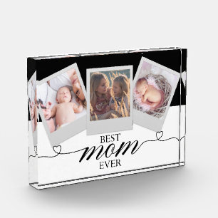 Modernes Geschenk für Mama Script Herzfoto Collage Fotoblock