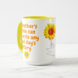 Modernes Geschenk für Mamas (Zitat, Monogramm und Tasse