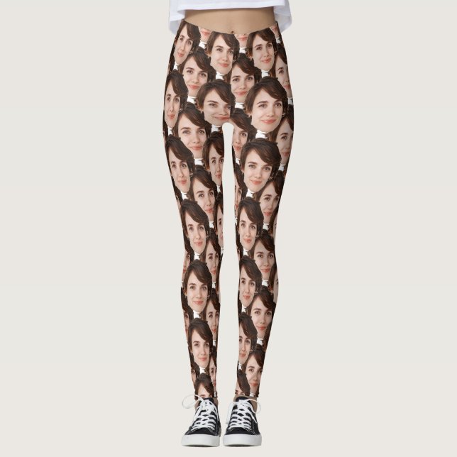 Modernes Geschenk für sie mit Faces einzigartigen  Leggings (Vorderseite)