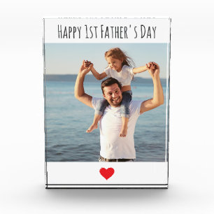 Modernes Geschenk für Vater Großmutter, Opa Geburt Fotoblock