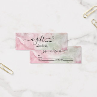 Modernes Geschenkgutschein für Rosa Gold