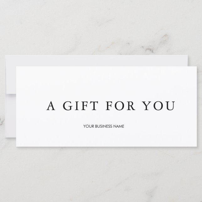 Modernes Geschenkzertifikat (Vorderseite)