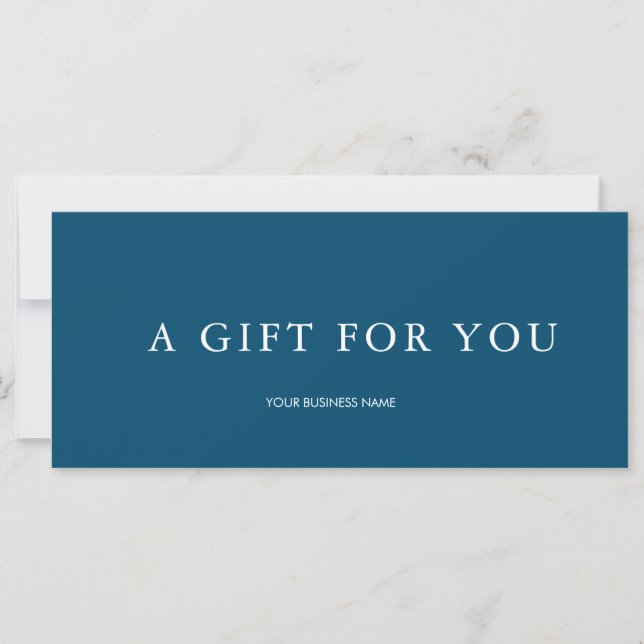 Modernes Geschenkzertifikat (Vorderseite)