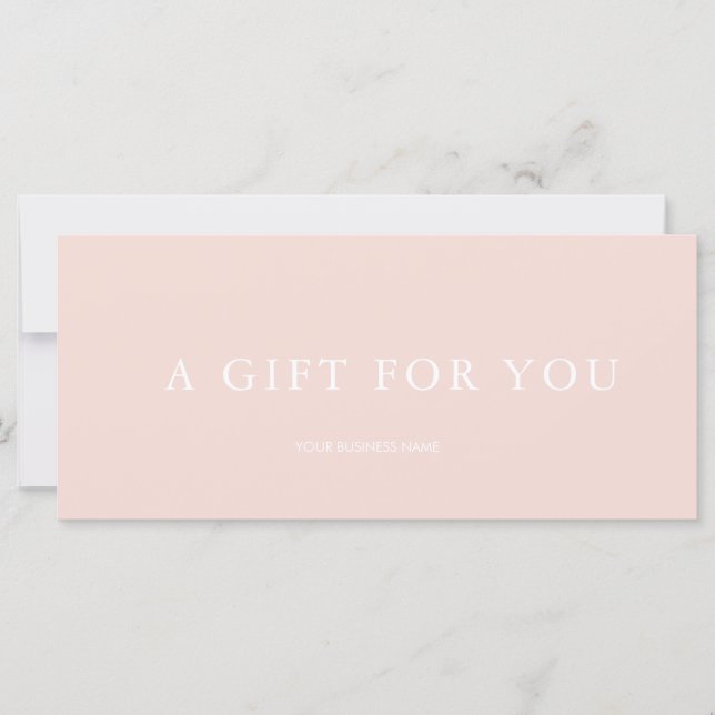 Modernes Geschenkzertifikat (Vorderseite)