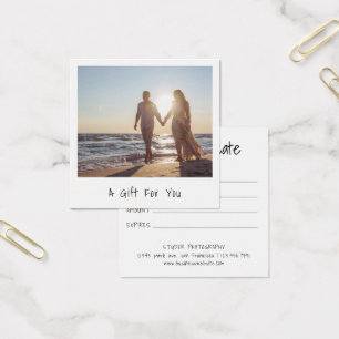 Modernes Geschenkzertifikat für Minimalistische Fo