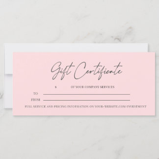 Modernes Geschenkzertifikat für Skripte
