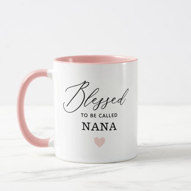 Modernes Gesegnetes, als Muttertag der Nana bezeic Tasse (Links)