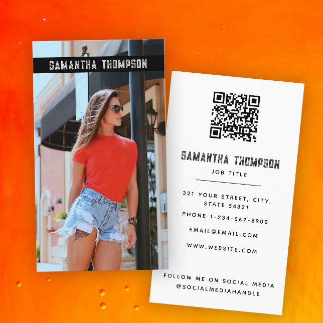 Modernes gestörtes Berufliches Foto Visitenkarte (Modern Distressed Professional Photography Photo Business Card)