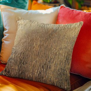 Modernes gestörtes Metallgoldmuster - Regen Kissen
