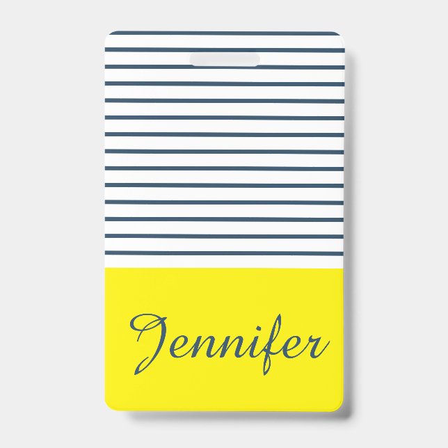 Modernes gestreiftes Muster Ausweis (Vorderseite)