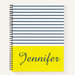 Modernes gestreiftes Muster Notizbuch
