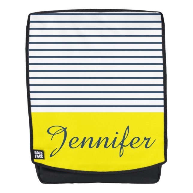 Modernes gestreiftes Muster Rucksack (Vorderseite)